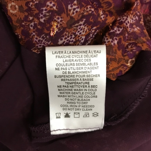 NWT House of Harlow Boho Ruffled Floral Metallic Dress Size 8 - Picture 4 of 13